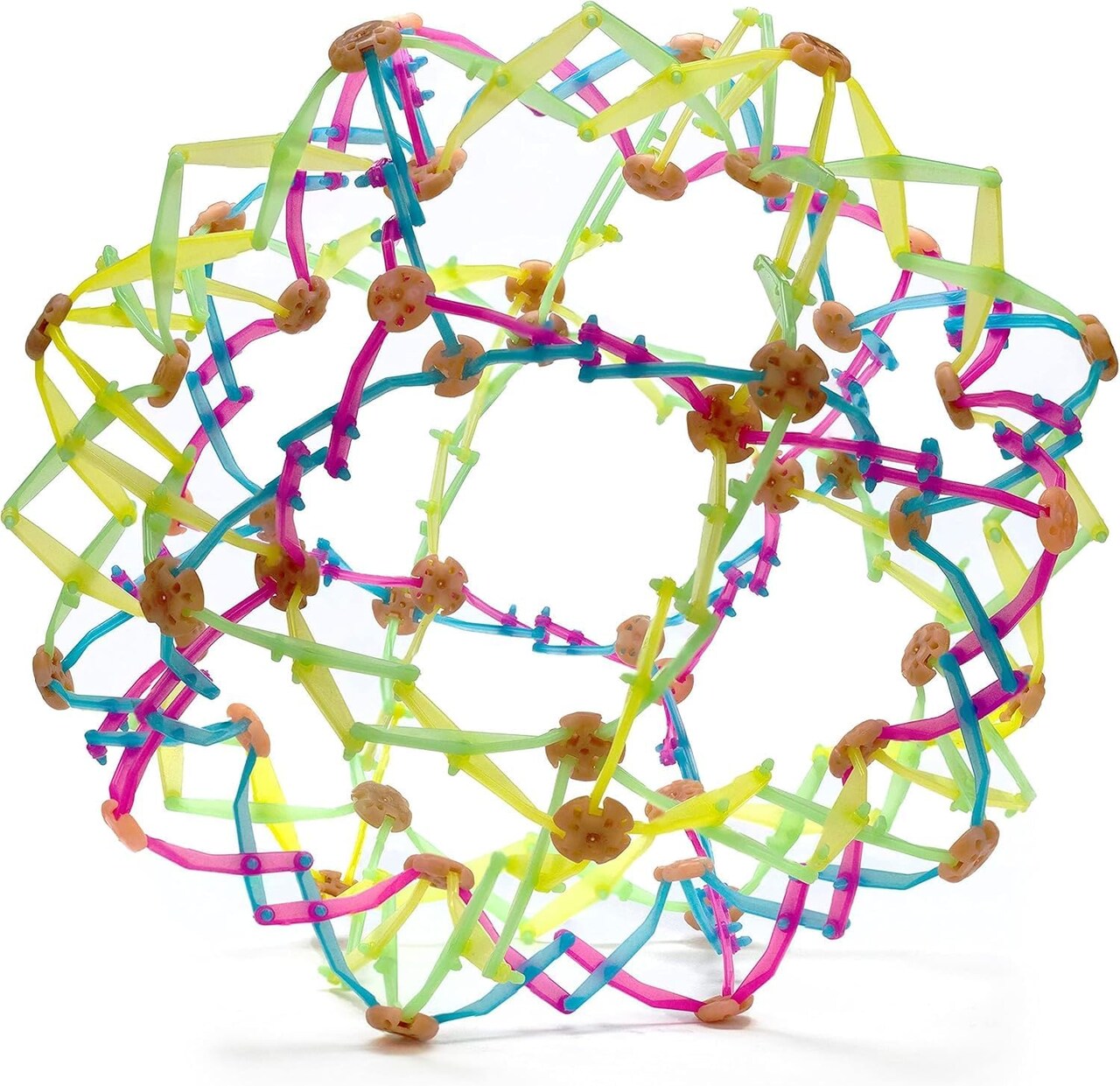 4E's Novelty Glow in Dark Expandable Ball also known as Breathing Balls for Kids, Expandable Fidget Toy, Colourful Expanding Ball Toy, Stress Relief for Ages 3+, 6 to 12” Large Expanding Sphere Balls